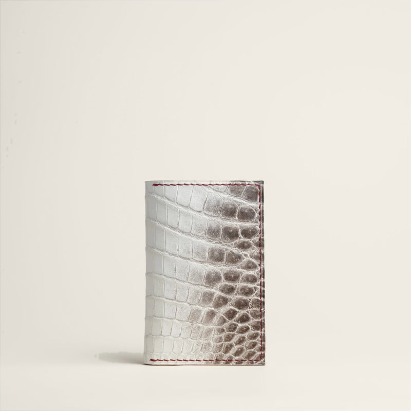 Himalayan crocodile bifold wallet, front view