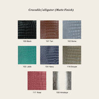 Matte crocodile colour chart
